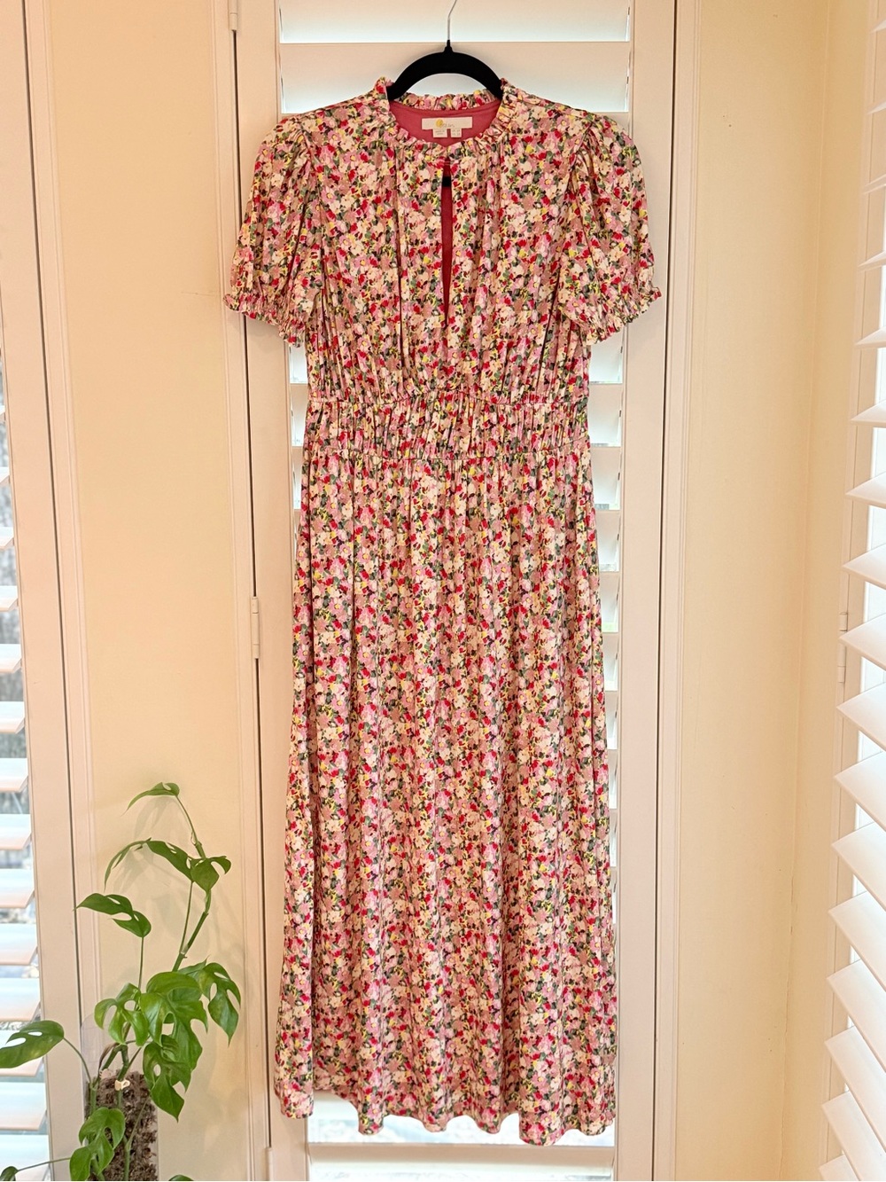 Boden Floral Pink Multicolor Maxi Dress